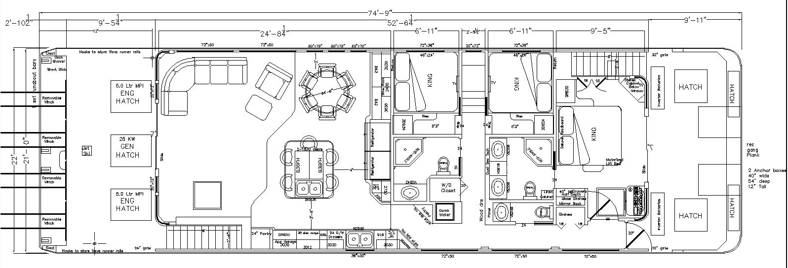 Sumerset Houseboat Floor Plans